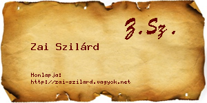 Zai Szilárd névjegykártya