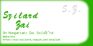 szilard zai business card